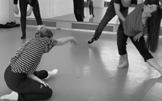 People dancing in a studio space